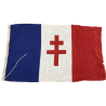 Flag, Free French, FFL, Lorraine Cross, 3' x 5'