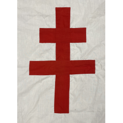 Drapeau de la France Libre, FFL, croix de Lorraine, 90 x 160 cm