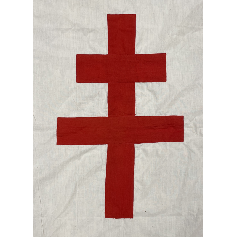 Flag, Free French, FFL, Lorraine Cross, 3' x 5'