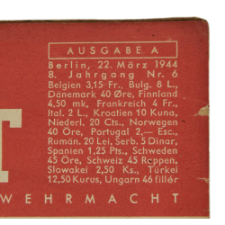 Magazine, DIE WEHRMACHT, March 22, 1944