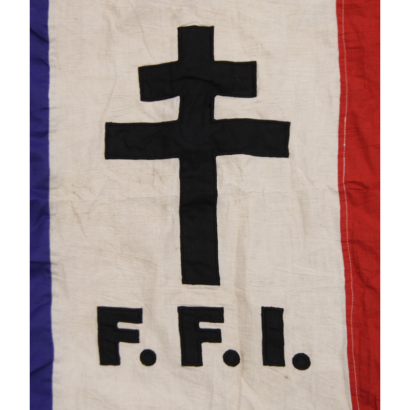 Drapeau, Forces Françaises de l'Intérieur, F.F.I., 60 x 100 cm