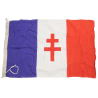 Flag, Free French, FFL, Lorraine Cross, 2' x 3'