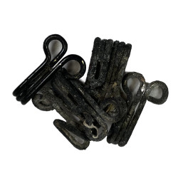 Lot de six élastiques verts, parachute ventral T-5, à remonter