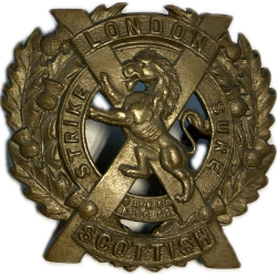 Cap Badge, The London Scottish Regiment, Sicile, Italie