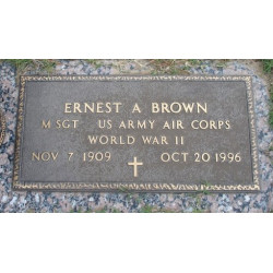 Plaques d'identité, Dog Tags, M/Sgt. Ernest Brown, 27th Fighter Group, 12th Air Force, USAAF, MTO & ETO