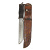 Knife, Fighting, with Leather Scabbard, Cpl. Herbert Swens, 533rd BS, 381st BG, 8th Air Force, USAAF, ETO Knife, Fighting, with Leather Scabbard, Cpl. Herbert Swens, 533rd BS, 381st BG, 8th Air Force, USAAF, ETO