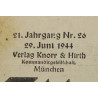 Magazine, Münchner Illustrierte Presse, 29 juin 1944, Waffen-ᛋᛋ