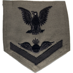 Insignia, Aviation Ordnanceman 3rd Class Petty Officer, US Navy, Gray