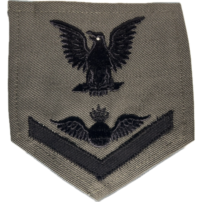 Insignia, Aviation Ordnanceman 3rd Class Petty Officer, US Navy, Gray