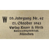 Magazine, Münchner Illustrierte Presse, October 21, 1943