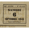 Newspaper, Le Petit Parisien, Paris Edition, September 6, 1941 Newspaper, Le Petit Parisien, Paris Edition, September 6, 1941