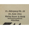 Magazine, Münchner Illustrierte Presse, 22 juin 1944