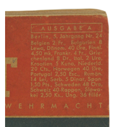 Magazine, DIE WEHRMACHT, Nr. 24, 1941