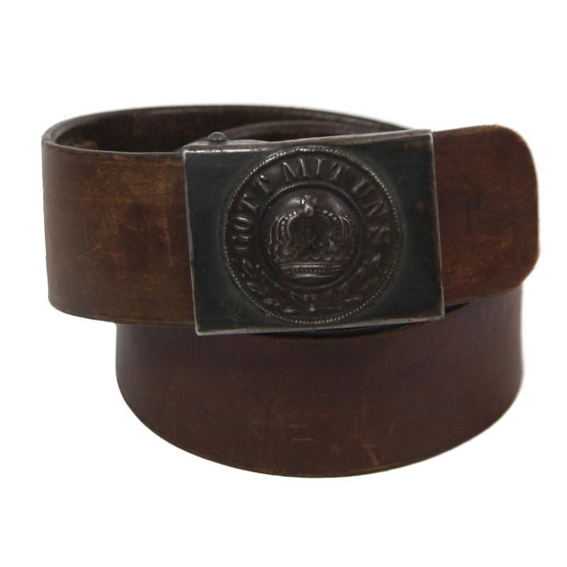 Belt, Deutsches Heer, Steel Buckle, 1916, Prussia Belt, Deutsches Heer, Steel Buckle, 1916, Prussia
