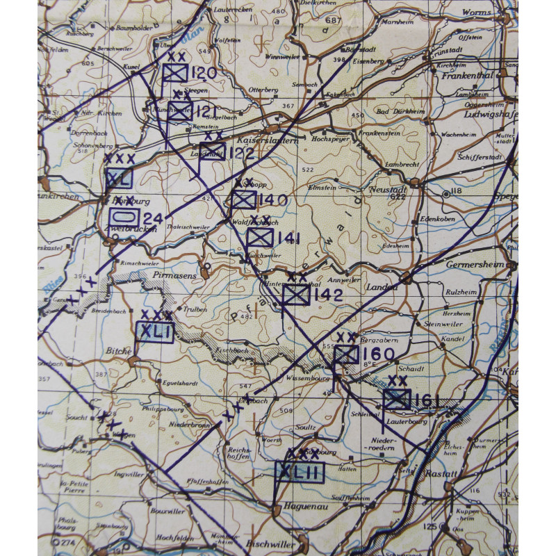 Carte, Paris-Frankfurt, Situation Map