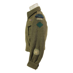 Battledress canadien, Pattern 1939, Warrant Officer Class II, Irish Fusiliers (Vancouver Regiment), taille 7, 1945