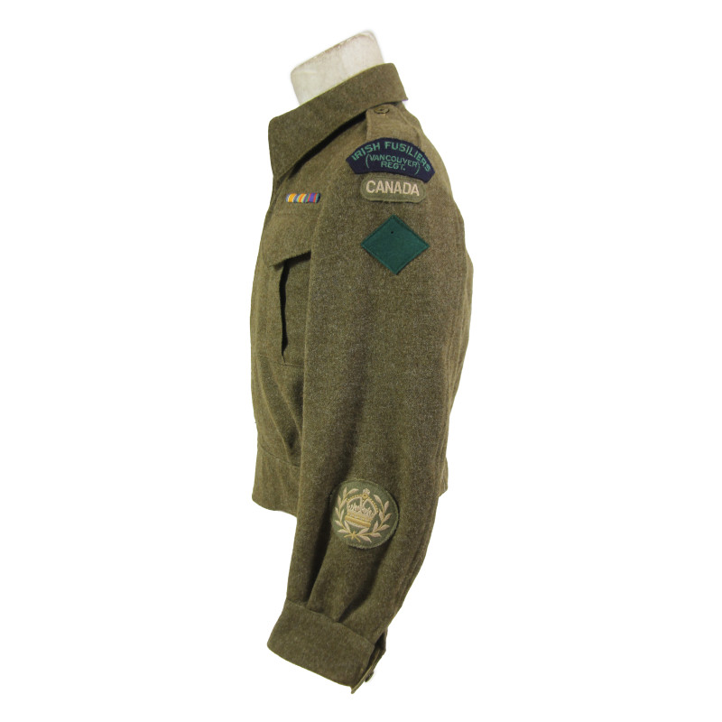 Blouse, Battledress, 1939 Pattern, Canadian, Warrant Officer Class II, Irish Fusiliers (Vancouver Regiment), 1945
