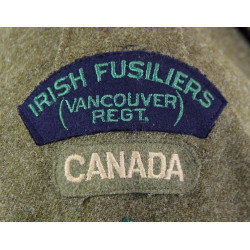 Battledress canadien, Pattern 1939, Warrant Officer Class II, Irish Fusiliers (Vancouver Regiment), taille 7, 1945