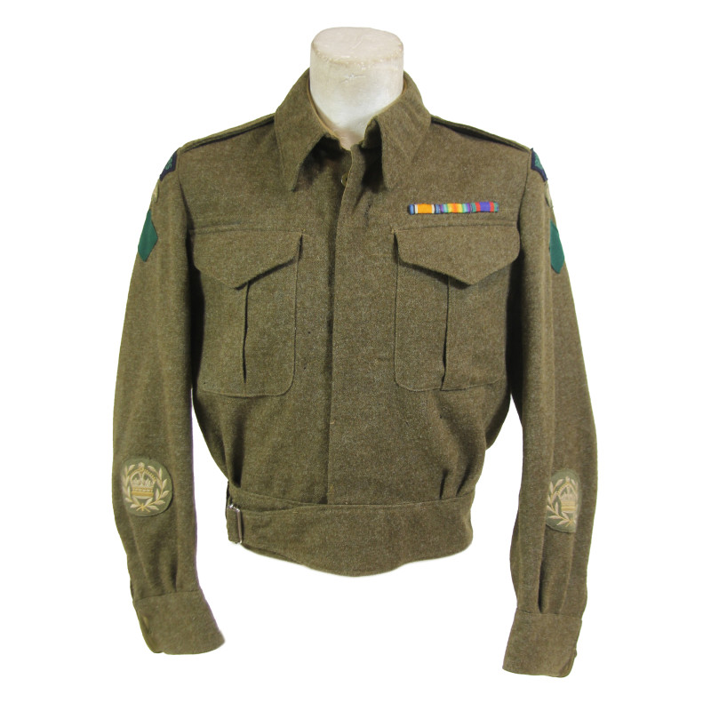 Battledress canadien, Pattern 1939, Warrant Officer Class II, Irish Fusiliers (Vancouver Regiment), taille 7, 1945