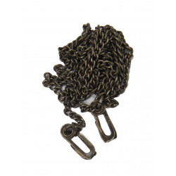 Chaîne pour plaques d'identité, dog tags, 1er type, en argent