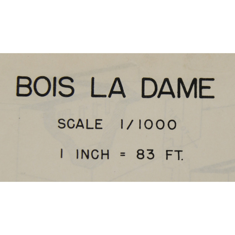 Map, Fort Bois La Dame, US Army, Metz, 90th Inf. Div.