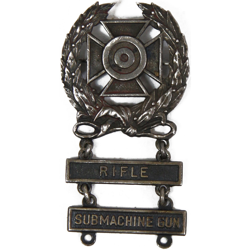 Badge, Expert, Rifle, Submachine gun, Sterling Badge, Expert, Rifle, Submachine gun, Sterling