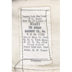 Trousers, Wool Serge, Special, 31 x 31, 1944