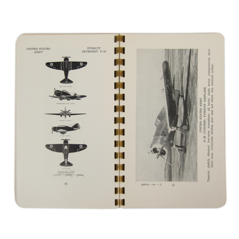 Manuel de campagne, FM 30-30, Military Intelligence, Identification of U.S. Government Aircraft, 1940