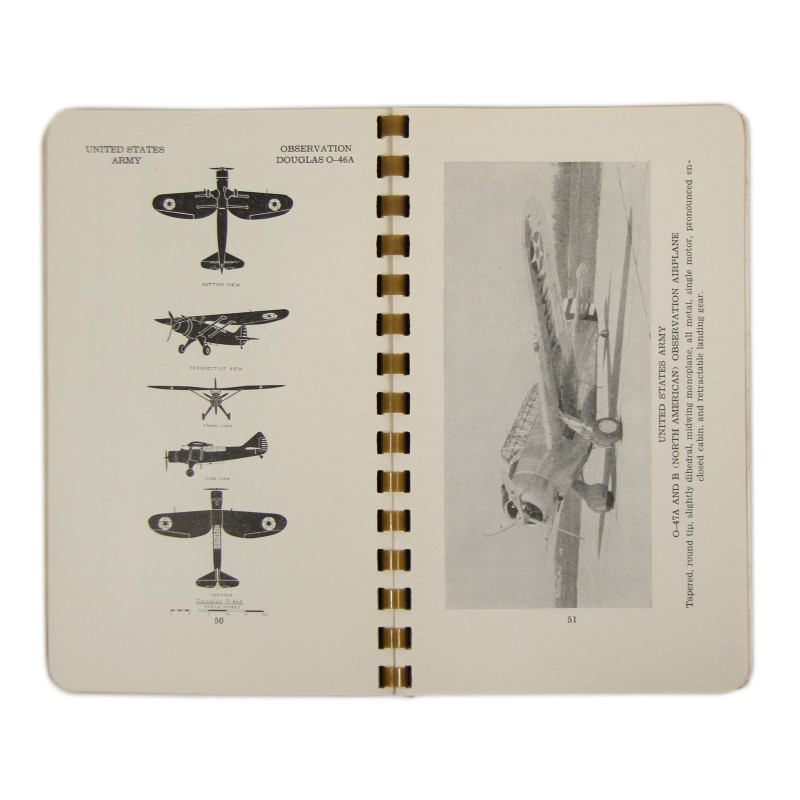 Manuel de campagne, FM 30-30, Military Intelligence, Identification of U.S. Government Aircraft, 1940