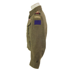 Battledress canadien, Pattern 1939, taille 10, Lt. William Johanneson, Royal Canadian Artillery, ETO