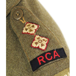Battledress canadien, Pattern 1939, taille 10, Lt. William Johanneson, Royal Canadian Artillery, ETO