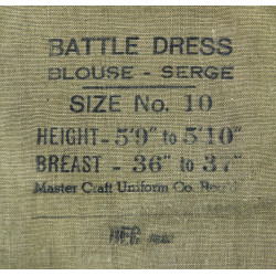 Battledress canadien, Pattern 1939, taille 10, Lt. William Johanneson, Royal Canadian Artillery, ETO