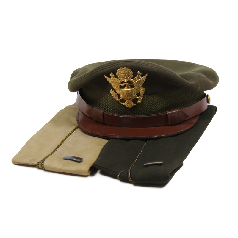 Officer's Visor Cap and Garrison Caps, US Army, 1st Lt. Howard Johnson Officer's Visor Cap and Garrison Caps, US Army, 1st Lt. Howard Johnson