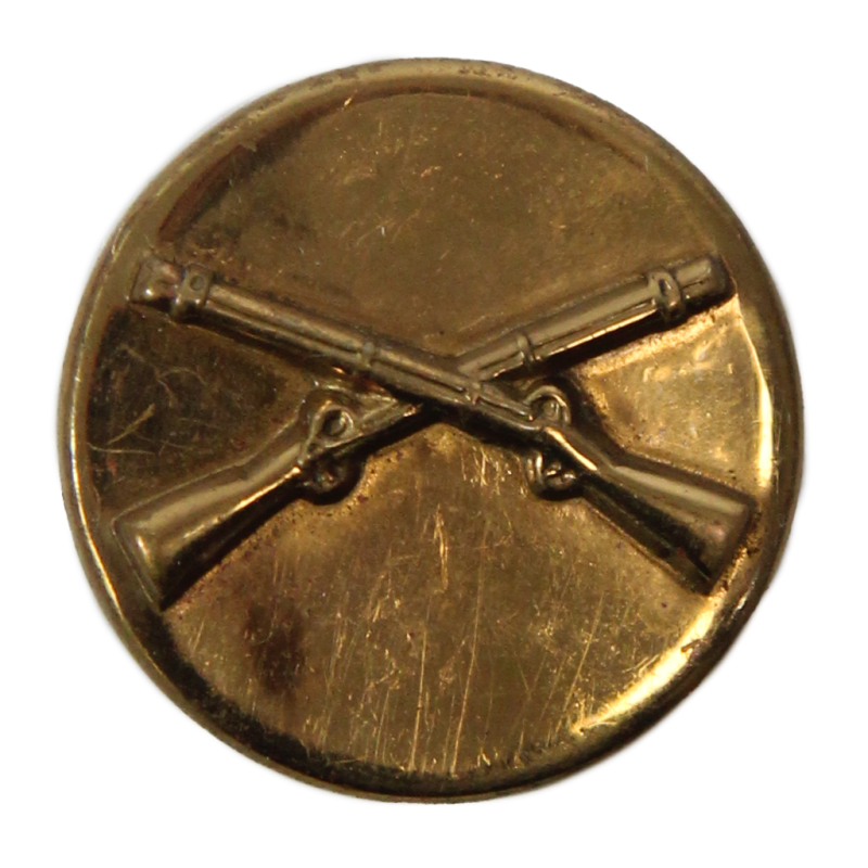 Disk, Collar, Infantry, Embossed, Type II Disk, Collar, Infantry, Embossed, Type II