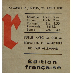 Magazine, Der Adler, August 25, 1942, French Edition