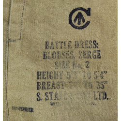 Battledress canadien, Pattern 1939, Warrant Officer Class II, RCEME, taille 2
