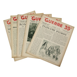 Journal belge, Guerre 39, lot de 24 numéros, 1939-1940