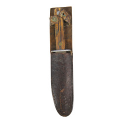 Knife, Fighting, EDW. K. TRYON CO., with Leather Scabbard