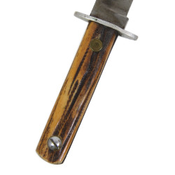 Knife, Fighting, EDW. K. TRYON CO., with Leather Scabbard