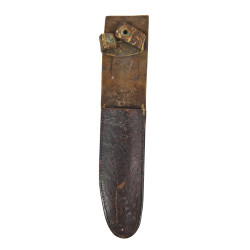 Knife, Fighting, EDW. K. TRYON CO., with Leather Scabbard