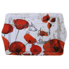 Plateau, métal, Coquelicots