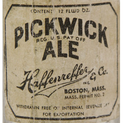 Bouteille de bière, Pickwick Ale, Haffenreffer & Co.