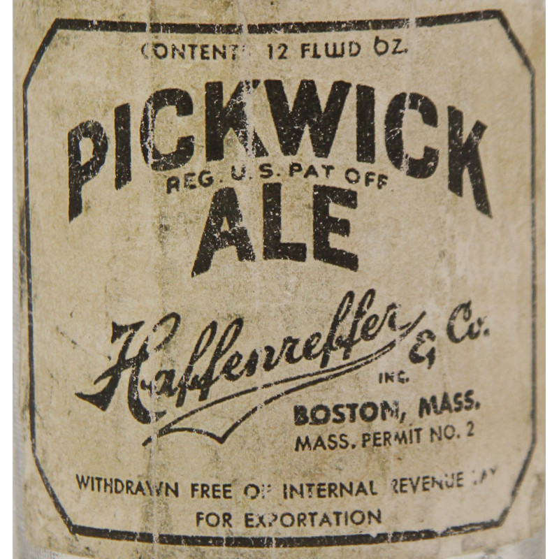 Bouteille de bière, Pickwick Ale, Haffenreffer & Co.