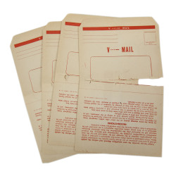 Pouch, Rubberized Cloth, with V-mail, 4 Forms, Blank