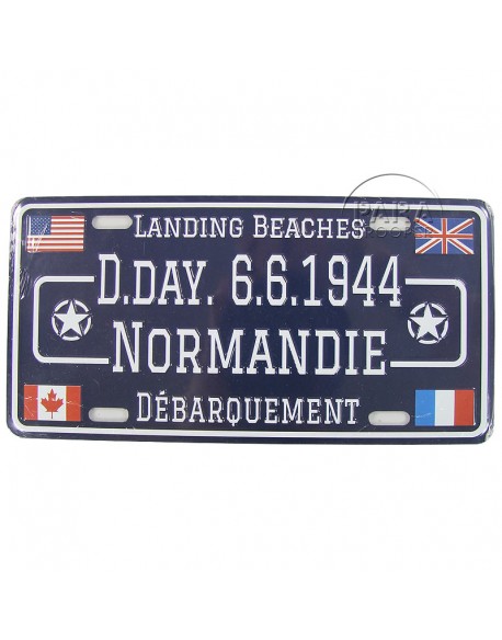 Plaque postale D-Day 6.6.1944 Normandie