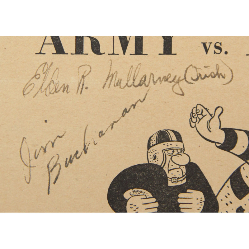 Official Program, American Football Game, US Army vs. US Navy, London, 1944, Annotated