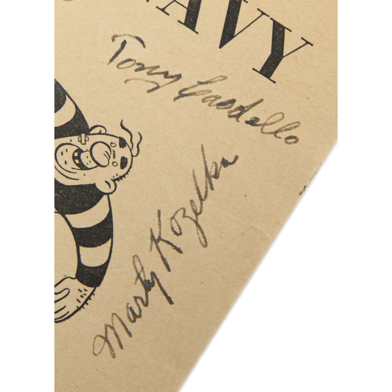 Programme, rencontre sportive, football américain, US Army vs US Navy, Londres, 1944, annoté