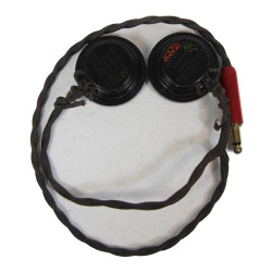 Écouteurs, ANB-H-1, SHURE BROTHERS, USAAF, chamois