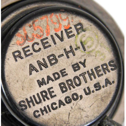 Écouteurs, ANB-H-1, SHURE BROTHERS, USAAF, chamois
