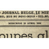 Newspaper, Belgian, La Dernière Heure, April 18, 1945